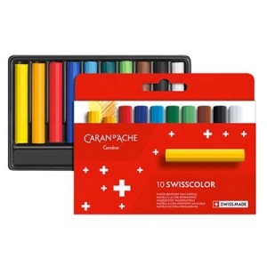 Kredki CARAN D'ACHE woskowe Swisscolor kartonowe pudełko 10 szt.-197512