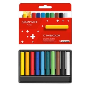 Kredki CARAN D'ACHE woskowe Swisscolor kartonowe pudełko 10 szt.-197513