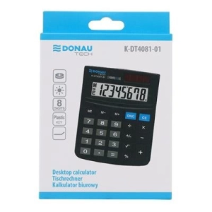 Kalkulator DONAU TECH biurowy K-DT4081-01 8-cyfr. czarny