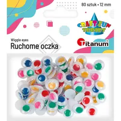 Oczy TITANUM kolorowe 12mm 80 szt (OC004) op.80 268432-690156
