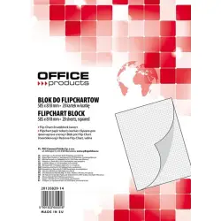 Blok flipchart OFFICE PRODUCTS, kratka, 58,5x81cm, 20 kart., biały-621561