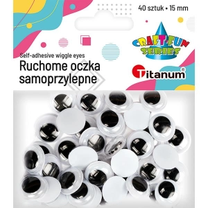 Oczy ruchome TITANUM 15mm op.40 samoprzylepne 417659