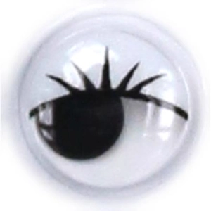 Oczy ruchome TITANUM 15mm czarne rzęsy op.24 340183-208386
