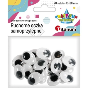 Oczy TITANUM owalne ruchome 15x20mm op.20 307630-690158