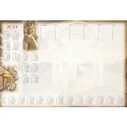 Kalendarz podkład na biurko MiP B3 z listwą 2024r. - Kobieta T-2-B3-2