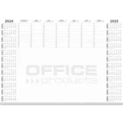Kalendarz podkład na biurko OFFICE PRODUCTS planer 2024/2025 biuwar 594x420mm A2 52k. - biały