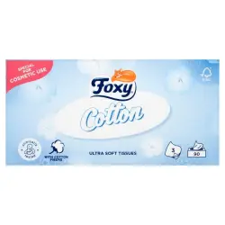 Chusteczki higieniczne FOXY Cotton op.90 w kartoniku