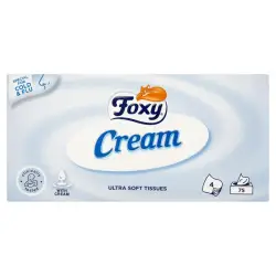 Chusteczki higieniczne FOXY cream op.75 w kartoniku
