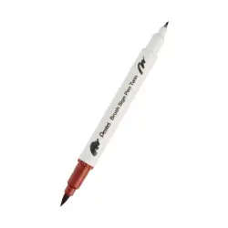Pisak do kaligrafii PENTEL SESW30C Brush Pen dwustronny - brązowy