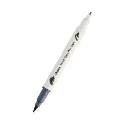 Pisak do kaligrafii PENTEL SESW30C Brush Pen dwustronny - jasno szary