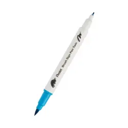 Pisak do kaligrafii PENTEL SESW30C Brush Pen dwustronny - turkusowy