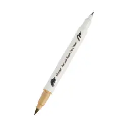 Pisak do kaligrafii PENTEL SESW30C Brush Pen dwustronny - beżowy