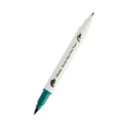 Pisak do kaligrafii PENTEL SESW30C Brush Pen dwustronny - ciemnozielony