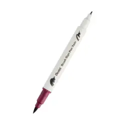 Pisak do kaligrafii PENTEL SESW30C Brush Pen dwustronny - bordowy