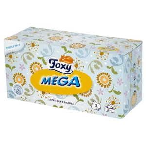 Chusteczki higieniczne FOXY mega op.200 w kartoniku-210231