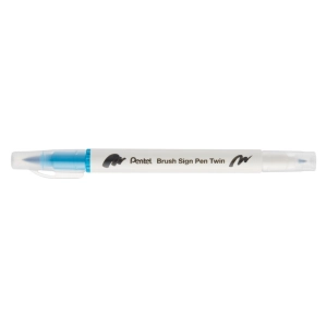 Pisak do kaligrafii PENTEL SESW30C Brush Pen dwustronny - turkusowy-210287