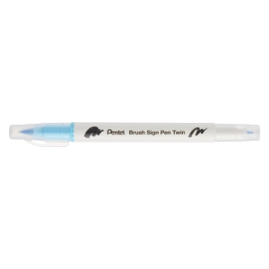 Pisak do kaligrafii PENTEL SESW30C Brush Pen dwustronny - jasny błękit-210315