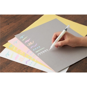 Pisak do kaligrafii PENTEL milky brush XGFH-PWX - biały-210343