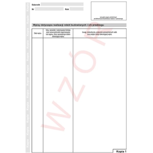Dziennik Budowy / Montażu / Rozbiórki WARTA DB2a 215x305 50 kartek-210871