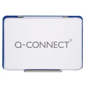Poduszka do stempli Q-CONNECT 110x70mm metalowa z tuszem - niebieska-210879
