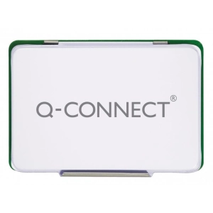 Poduszka do stempli Q-CONNECT 110x70mm metalowa z tuszem - zielona-210883