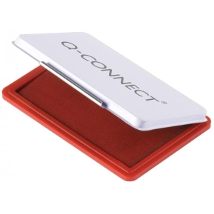 Poduszka do stempli Q-CONNECT 110x70mm metalowa z tuszem - czerwona