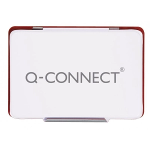 Poduszka do stempli Q-CONNECT 110x70mm metalowa z tuszem - czerwona-210886