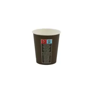 Kubek papierowy CAFFE 250ml op.100 - brązowy-211202