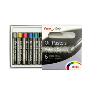 Kredki PENTEL pastele olejne 6 kolorów PHN-M6 - metaliczne -211835
