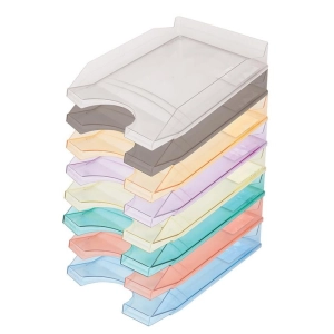 Półka szuflada na dokumenty OFFICE PRODUCTS A4 transparentna - fioletowa-215898