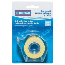 Karteczki samoprzylepne w rolce Donau 50mmx10m jasnożółty-617294