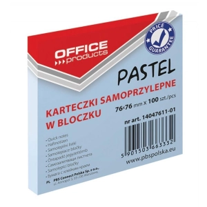 Karteczki samop. OFFICE PRODUCTS 76x76 past. Nieb-617207