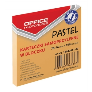 Karteczki samop. OFFICE PRODUCTS 76x76 past. Poma.-617211
