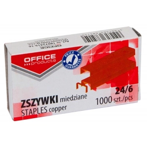 Zszywki OFFICE PRODUCTS 24/6 miedziane-624266