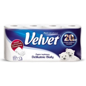 Papier toaletowy VELVET Delikatnie Biały 3w op.8szt. biały-626919