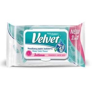 Papier toaletowy VELVET Moist Intima nawilżany 42 listki biały-630384