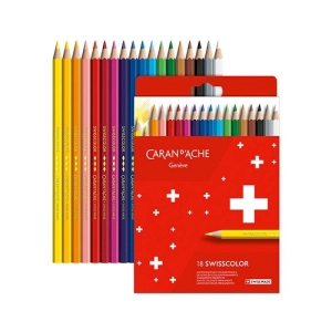 Kredki CARAN D'ACHE Swisscolor kartonowe pudełko 18 szt.-222643