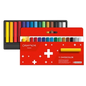 Kredki CARAN D'ACHE woskowe Swisscolor kartonowe pudełko 15 szt.-222653