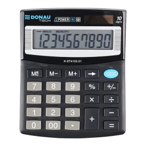 Kalkulator DONAU TECH biurowy K-DT4102-01 10-cyfr. czarny-224824