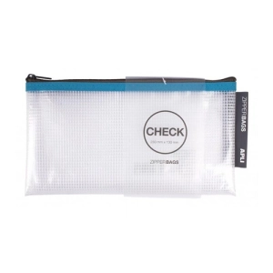 Teczka koperta na suwak APLI Zipper Bag Check 230x130 mm - mix kolorów