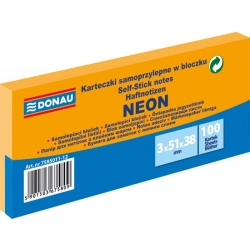 Karteczki samop. DONAU 37x51mm op.3 neon - pomarań-617313