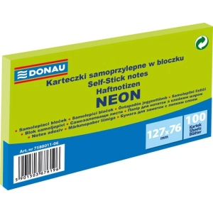 Karteczki samop. DONAU 127x76mm neon - zielony-617327