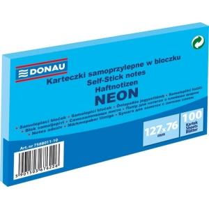 Karteczki samop. DONAU 127x76mm neon - niebieski-617329