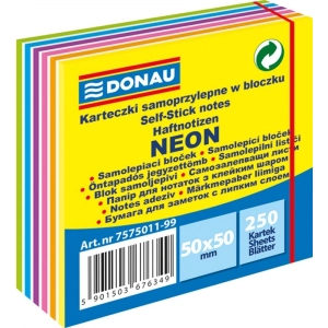 Karteczki samoprzylepne DONAU 50x50mm neon mix