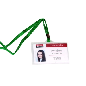Identyfikator OPUS holder z taśmą 55x90mm (1szt.) - zielona