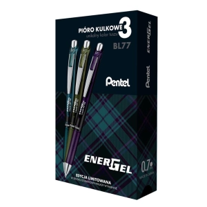 Długopis żelowy PENTEL EnerGel BL77 zestaw limitowany BL77A2-ST3KSVPL-229420