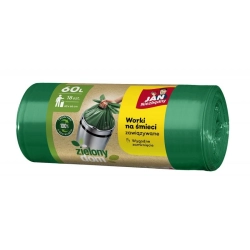Worki na śmieci JAN NIEZBĘDNY zielony dom Easy Pack 60l. 18szt. - zielone