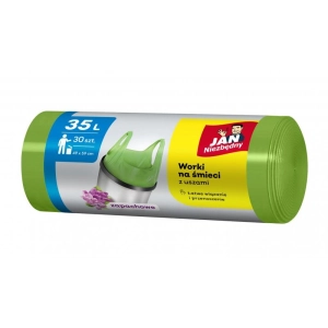 Worki na śmieci JAN NIEZBĘDNY HDPE T-shirt 35l. 30szt. - zielone-232885