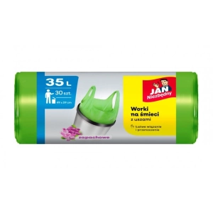 Worki na śmieci JAN NIEZBĘDNY HDPE T-shirt 35l. 30szt. - zielone
