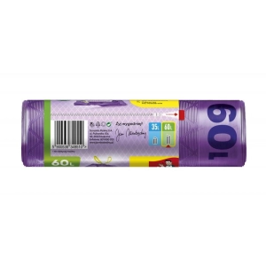 Worki na śmieci JAN NIEZBĘDNY Magnum Flex z taśmą 60l. 8szt. - lawendowe-232914